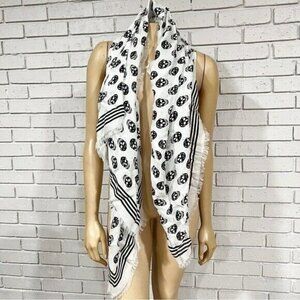 Alexander McQueen Skull Silk Biker Scarf